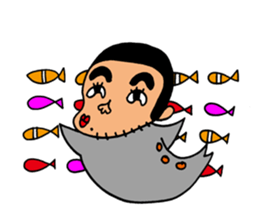 Human face healing animals sticker #8740218