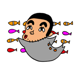 Human face healing animals sticker #8740218