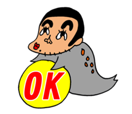 Human face healing animals sticker #8740230