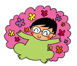 Human face healing animals sticker #8740235