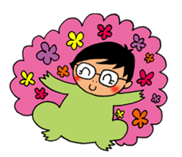 Human face healing animals sticker #8740235