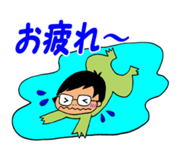 Human face healing animals sticker #8740240