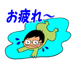 Human face healing animals sticker #8740240