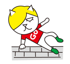 Cat wearing a blond wig Vol.1 sticker #8740578