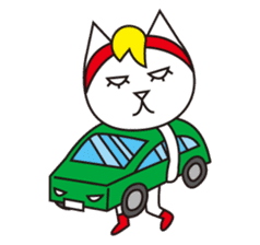 Cat wearing a blond wig Vol.1 sticker #8740579