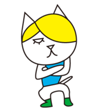 Cat wearing a blond wig Vol.1 sticker #8740585