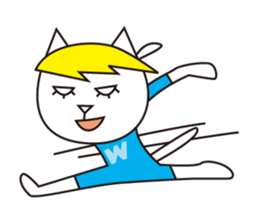 Cat wearing a blond wig Vol.1 sticker #8740589