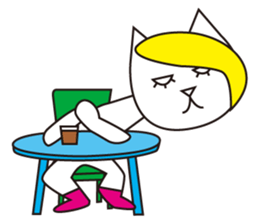 Cat wearing a blond wig Vol.1 sticker #8740590