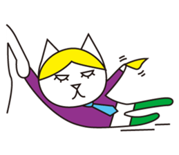 Cat wearing a blond wig Vol.1 sticker #8740591