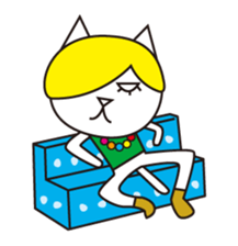 Cat wearing a blond wig Vol.1 sticker #8740592