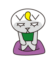 Cat wearing a blond wig Vol.1 sticker #8740593