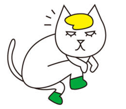Cat wearing a blond wig Vol.1 sticker #8740594