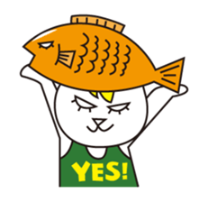 Cat wearing a blond wig Vol.1 sticker #8740595