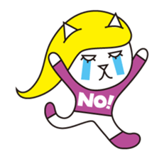 Cat wearing a blond wig Vol.1 sticker #8740596