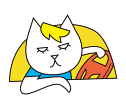 Cat wearing a blond wig Vol.1 sticker #8740597