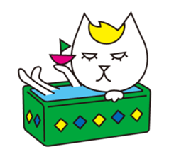 Cat wearing a blond wig Vol.1 sticker #8740600