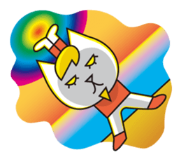 Cat wearing a blond wig Vol.1 sticker #8740606