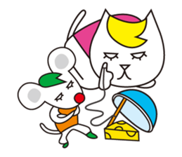 Cat wearing a blond wig Vol.1 sticker #8740607