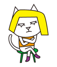 Cat wearing a blond wig Vol.5 sticker #8741496