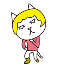 Cat wearing a blond wig Vol.5 sticker #8741497