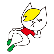 Cat wearing a blond wig Vol.5 sticker #8741498