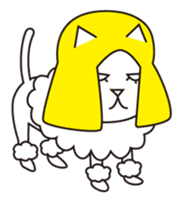 Cat wearing a blond wig Vol.5 sticker #8741529
