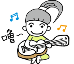 Happy Ponytail Girl sticker #8743684