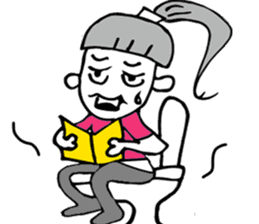 Happy Ponytail Girl sticker #8743687