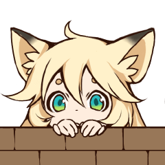 kawaii cat girl sticker(english version)