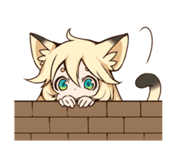 kawaii cat girl sticker(english version) sticker #8744171