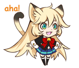kawaii cat girl sticker(english version) sticker #8744172