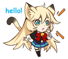kawaii cat girl sticker(english version) sticker #8744173