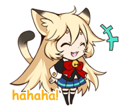 kawaii cat girl sticker(english version) sticker #8744175