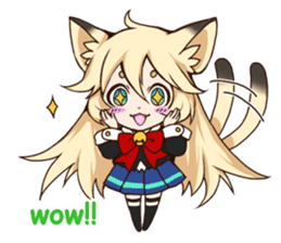 kawaii cat girl sticker(english version) sticker #8744188