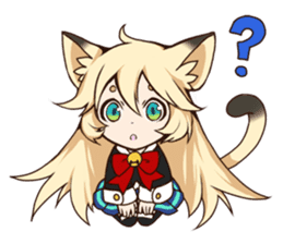 kawaii cat girl sticker(english version) sticker #8744189