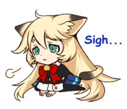 kawaii cat girl sticker(english version) sticker #8744191