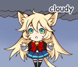 kawaii cat girl sticker(english version) sticker #8744197