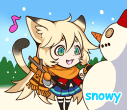 kawaii cat girl sticker(english version) sticker #8744199
