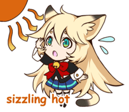 kawaii cat girl sticker(english version) sticker #8744200