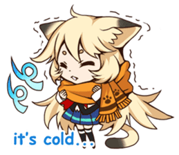 kawaii cat girl sticker(english version) sticker #8744201