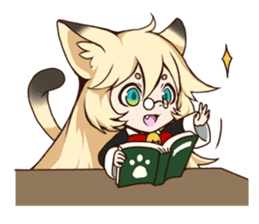 kawaii cat girl sticker(english version) sticker #8744202