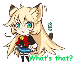 kawaii cat girl sticker(english version) sticker #8744204