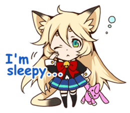 kawaii cat girl sticker(english version) sticker #8744208