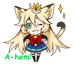 kawaii cat girl sticker(english version) sticker #8744209
