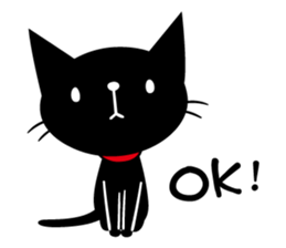 Black cat Monroe English version sticker #8744858