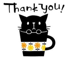 Black cat Monroe English version sticker #8744863