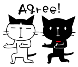 Black cat Monroe English version sticker #8744866