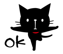 Black cat Monroe English version sticker #8744867