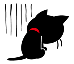 Black cat Monroe English version sticker #8744868