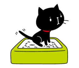 Black cat Monroe English version sticker #8744869